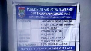 Dugaan Korupsi Muncul dalam Proyek Betonisasi di Sepatan Timur